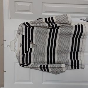 Black and white striped top with fringe